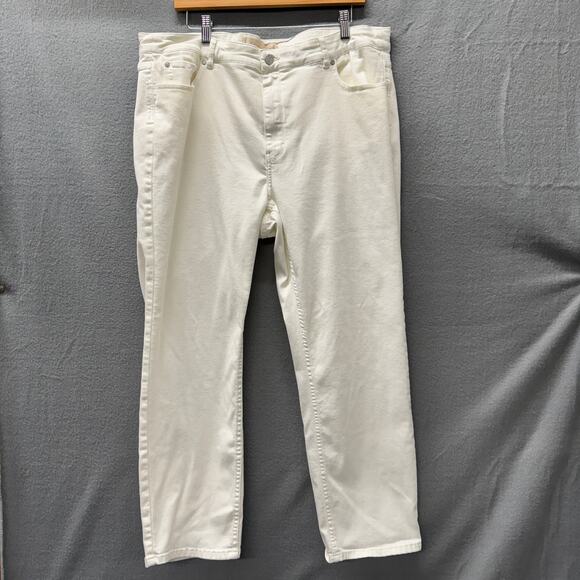 Soft Surroundings Jeans Womens 18W (39x27 ACTUAL) White Denim Coastal Stretch - Picture 2 of 7